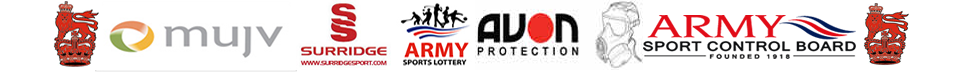 sponsors logos, mujv, avon protection, surridgesport, army lotttery, army sport control board, ead